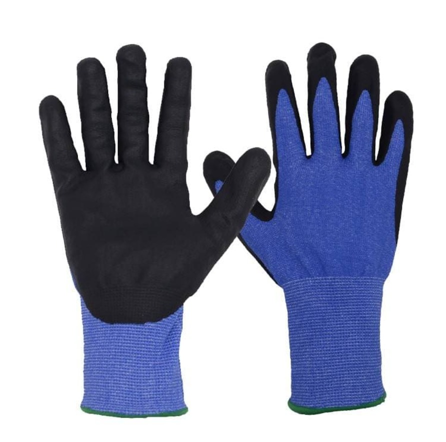 Food grade level 5 nitrile coated anti cut gloves