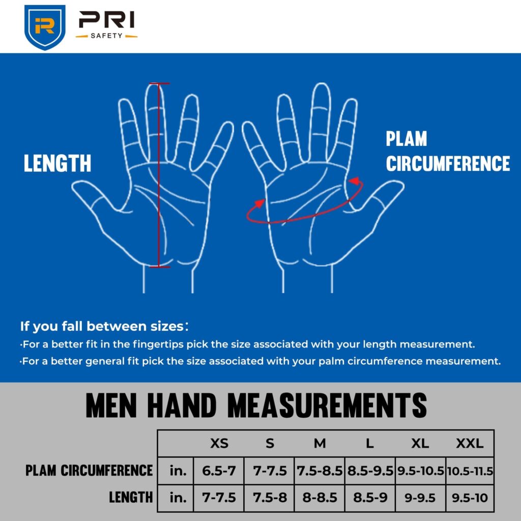 Glove Size Chart for Men