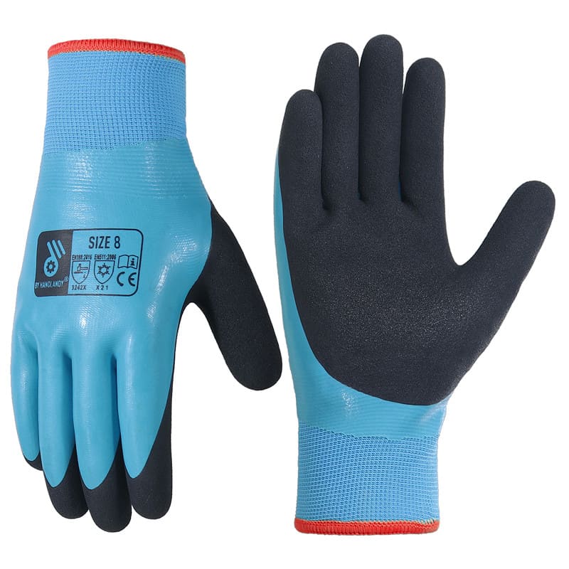 Blue Nitrile Coated Dipping Gloves