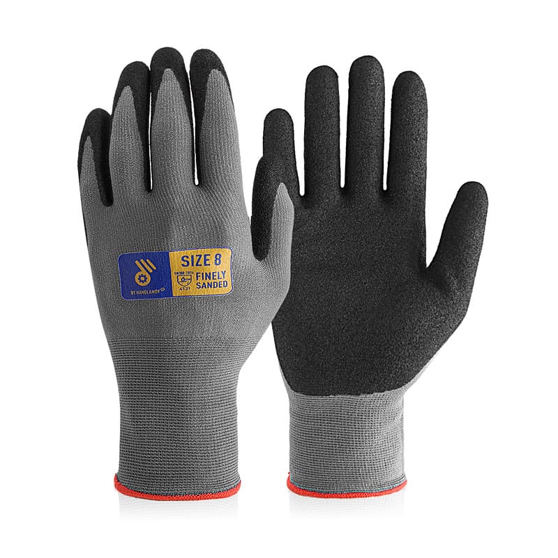 Grey Nitrile Coated Dipping Gloves