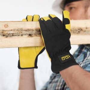 Leather construction gloves