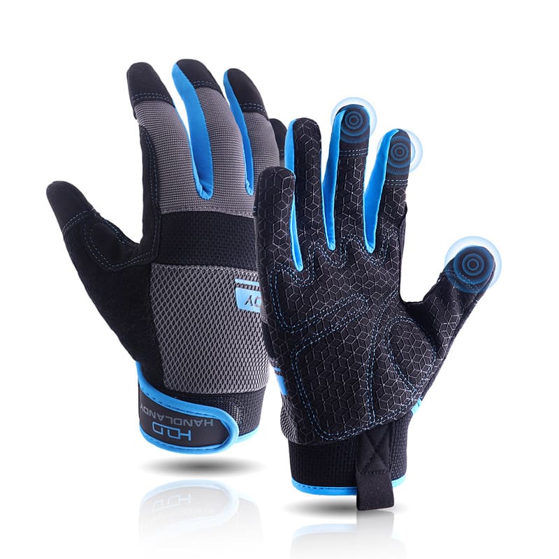 Blue Anti Slip Touchscreen Gloves