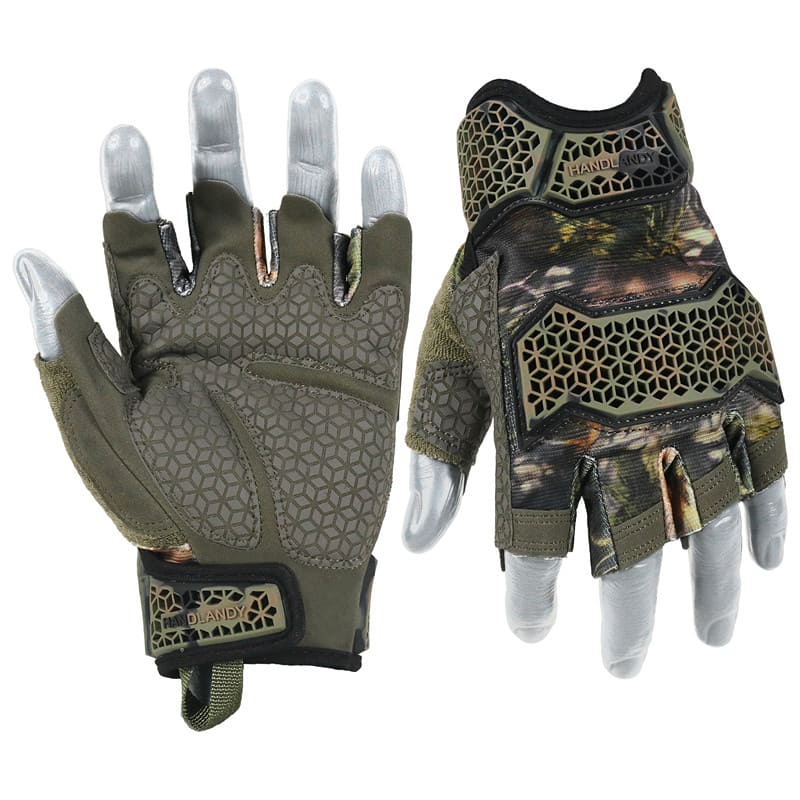 Fingerless Camo Hunting Gloves