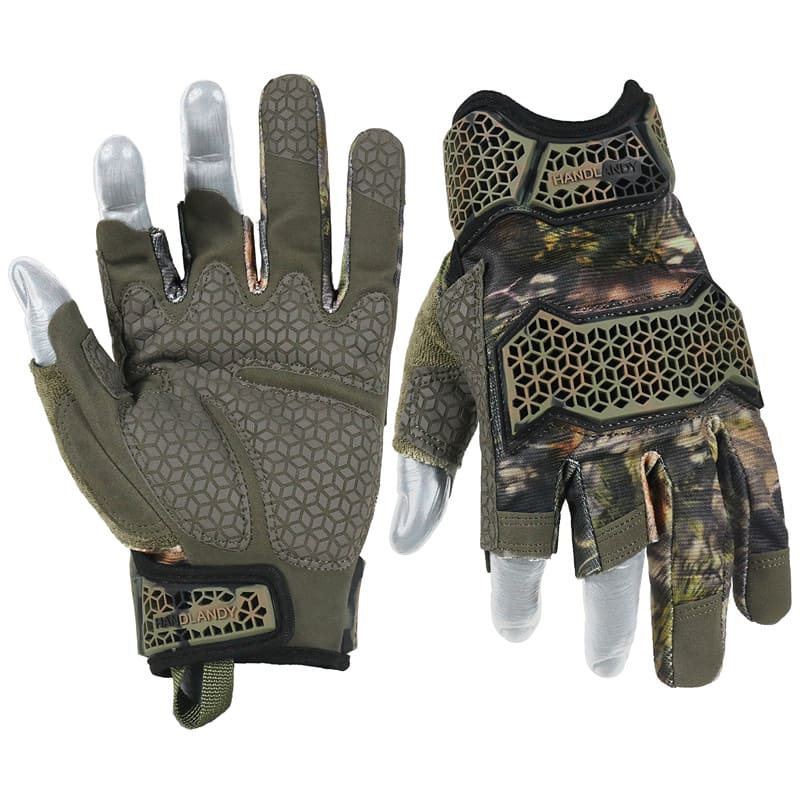 Three Fingers Camo Hunting Gloves