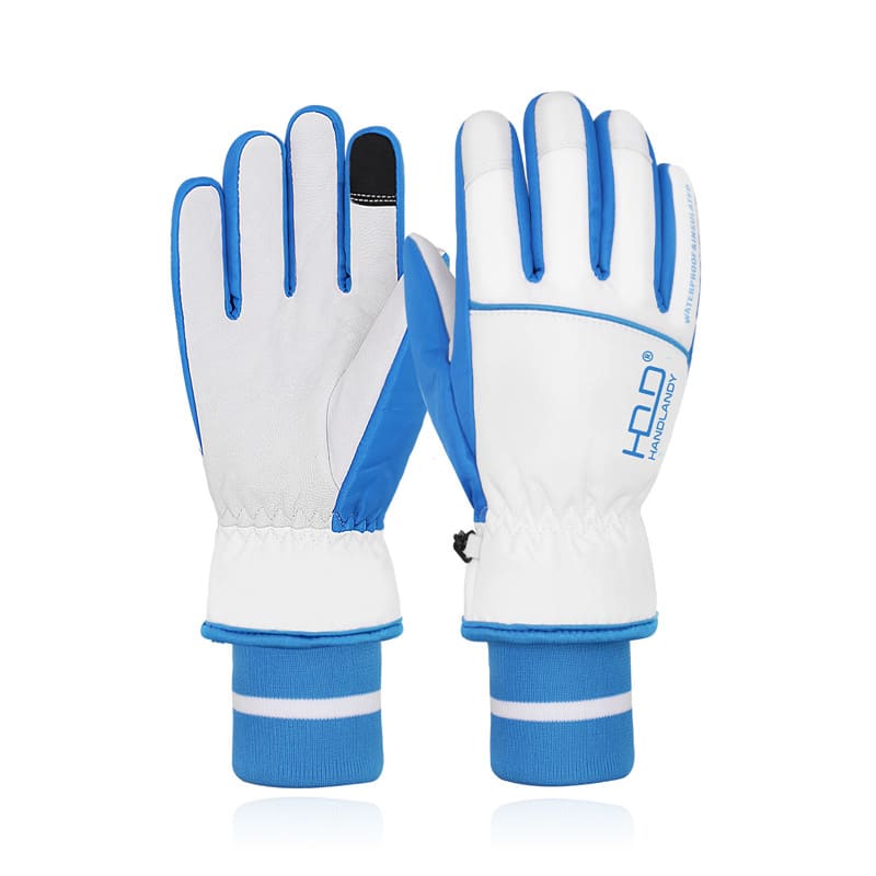 White&Blue Winter Gloves