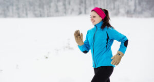 running with glove